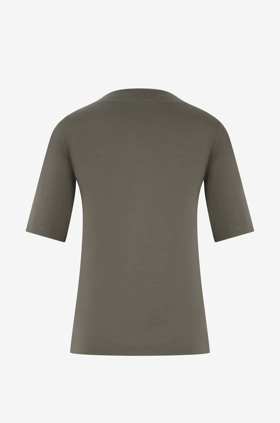 AKRIS PUNTO Square neck modal stretch T-shirt Women DARK GREEN 2