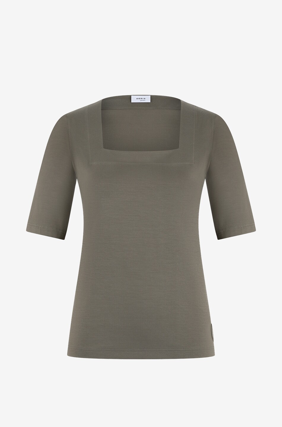 Square neck modal stretch T-shirt