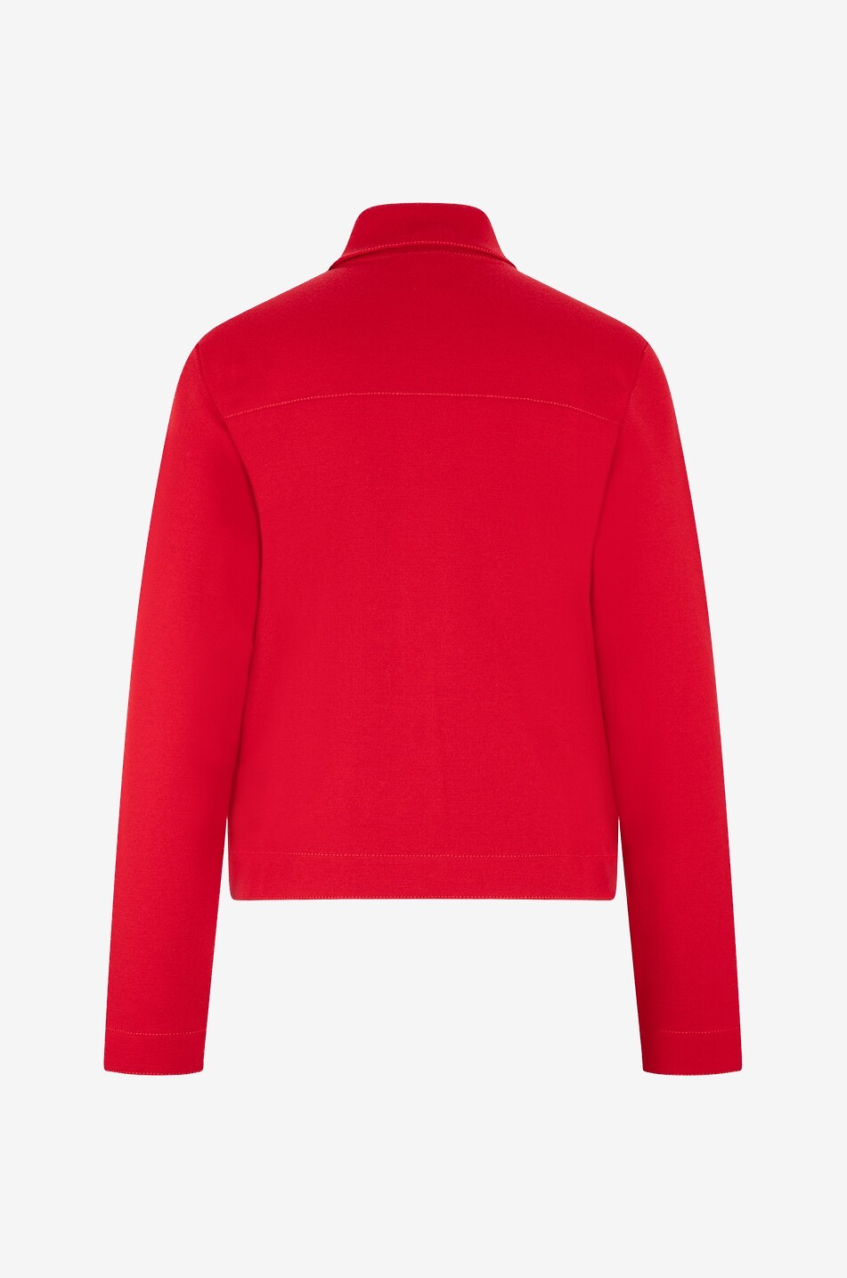 AKRIS PUNTO Virgin wool knit full-zip shirt jacket Women RED 2