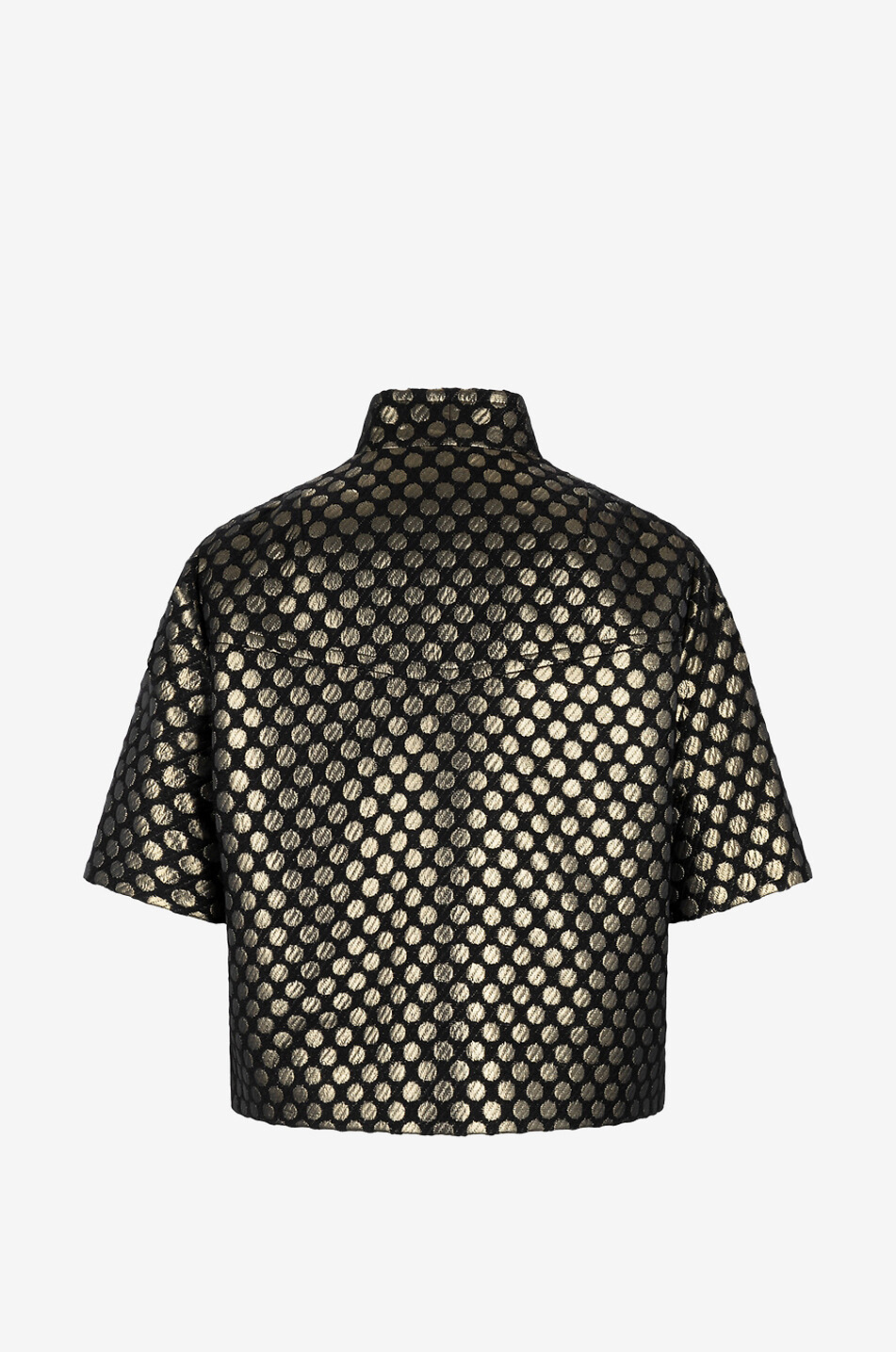 AKRIS PUNTO Kurzjacke aus Metallic-Jacquard Polka Dot Damen SCHWARZ 2
