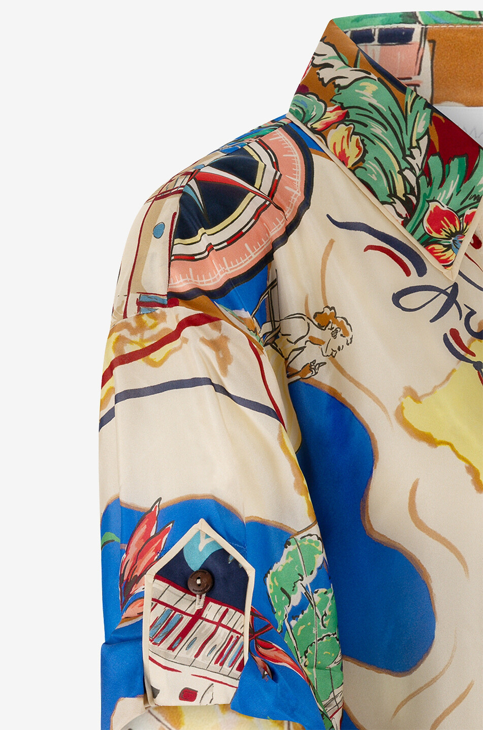 ZIMMERMANN Kurzarm-Seidenhemd mit Print Alight Damen BUNT 6 3