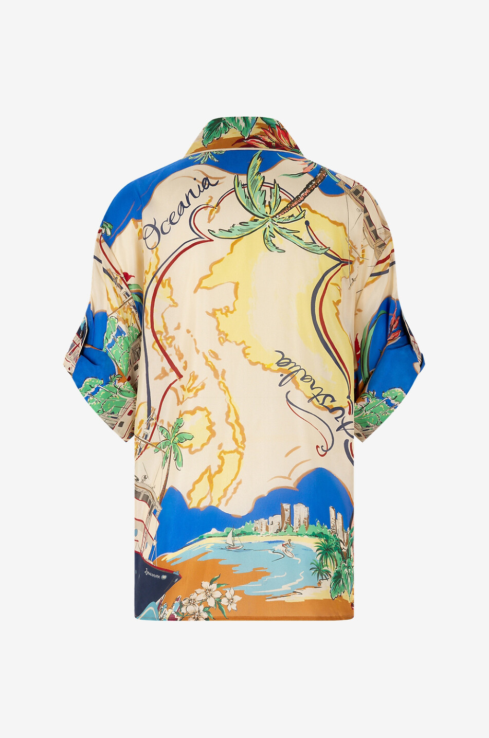 ZIMMERMANN Kurzarm-Seidenhemd mit Print Alight Damen BUNT 6 2