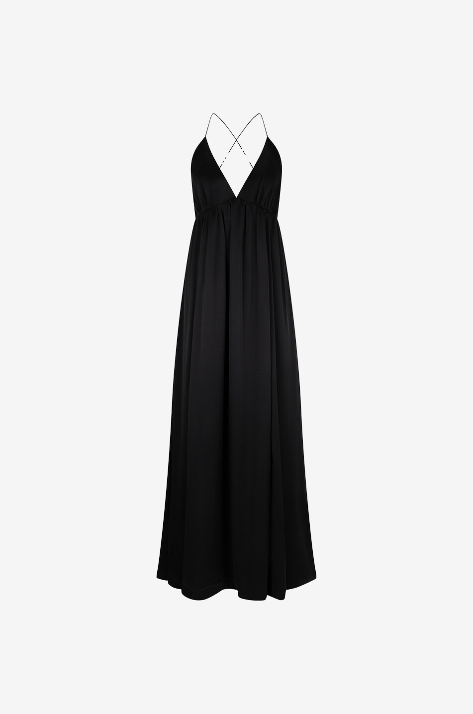 Robe longue à bretelles en soie Silk Slip