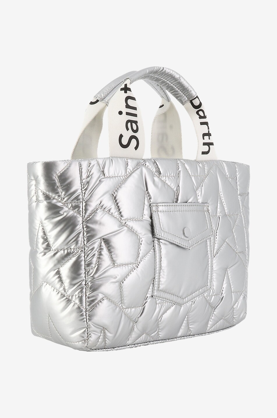MC2 SAINT BARTH Shopper aus gestepptem Metallic-Nylon Puffer Damen SILBER 2