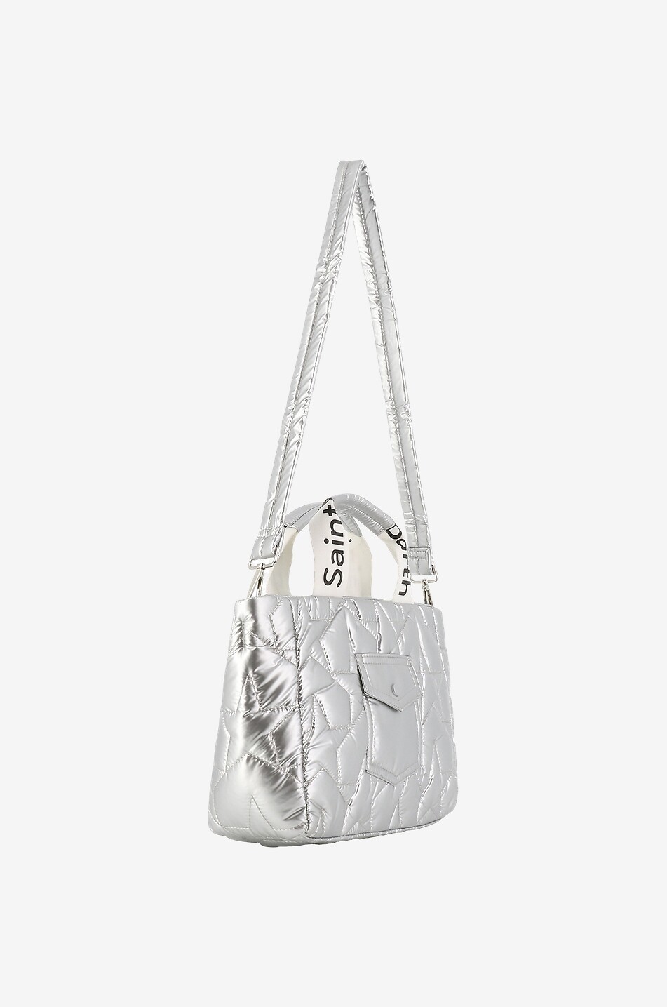 MC2 SAINT BARTH Shopper aus gestepptem Metallic-Nylon Puffer Damen SILBER 5