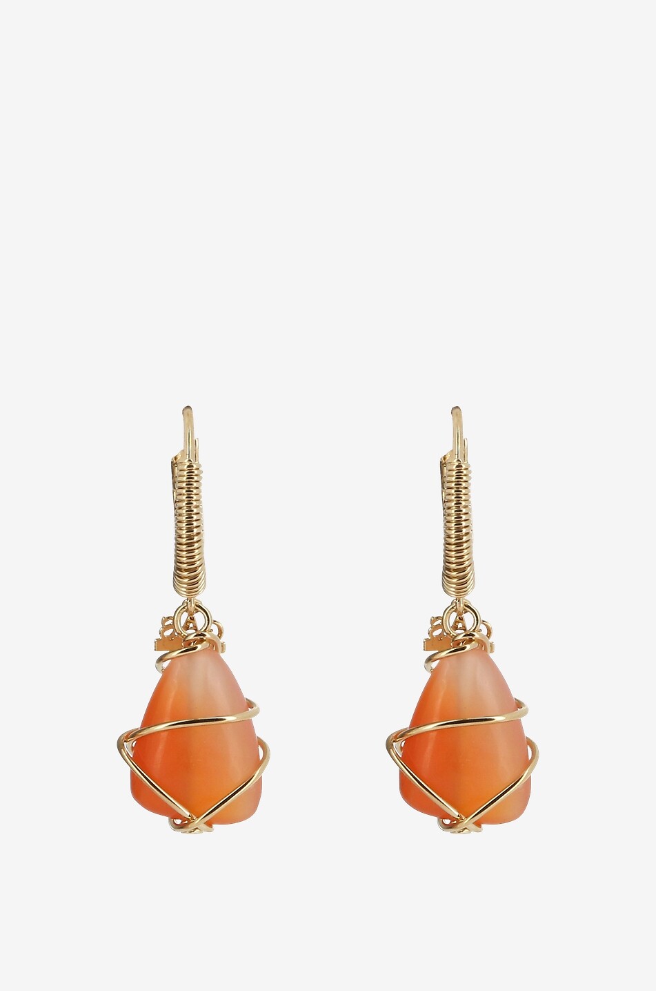 GAS BIJOUX Tao Rainbow stone adorned earrings Women ORANGE 1