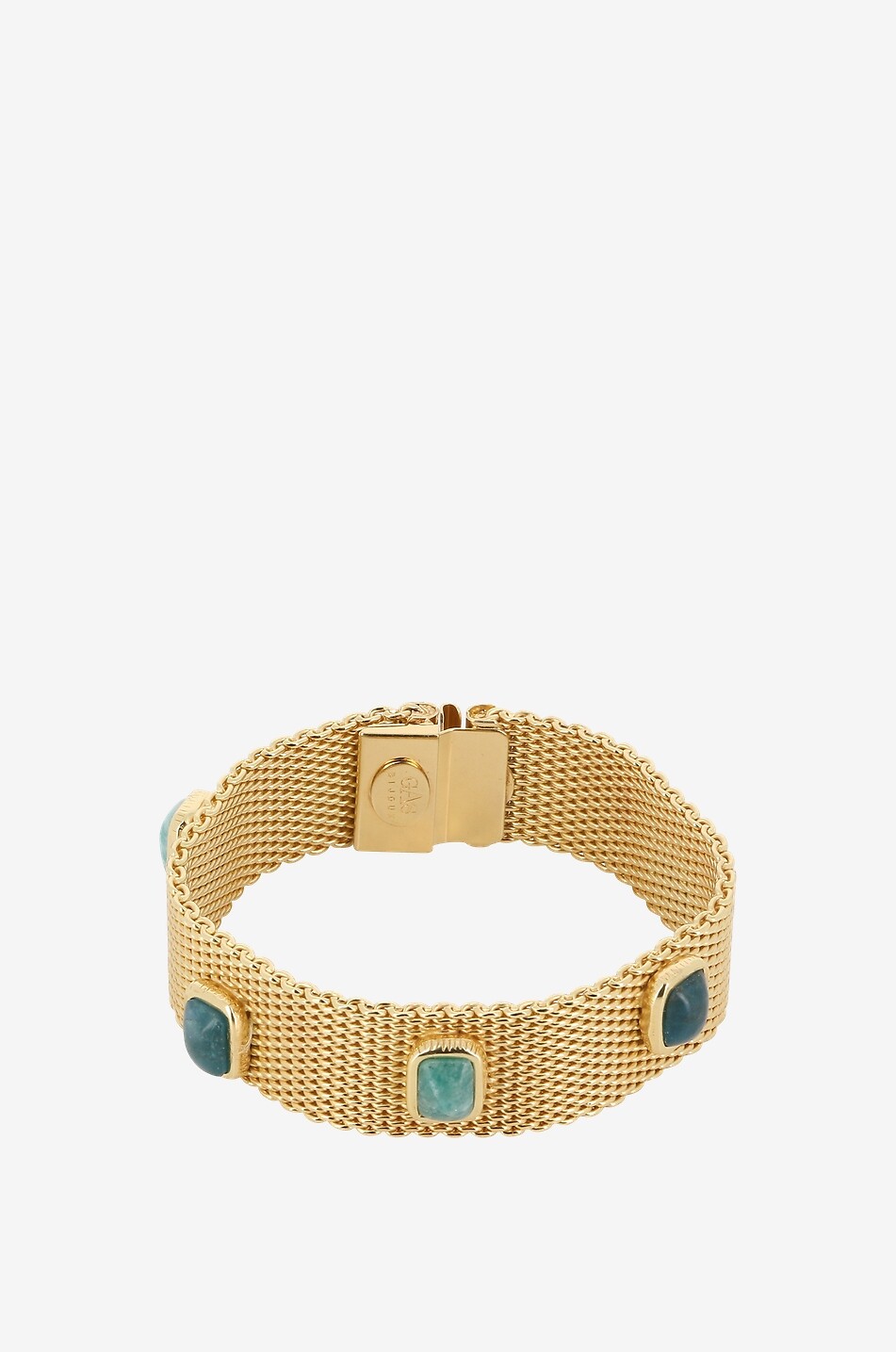 GAS BIJOUX Flexibles breites Armband mit Steinen Totem GM Damen BLAU 1