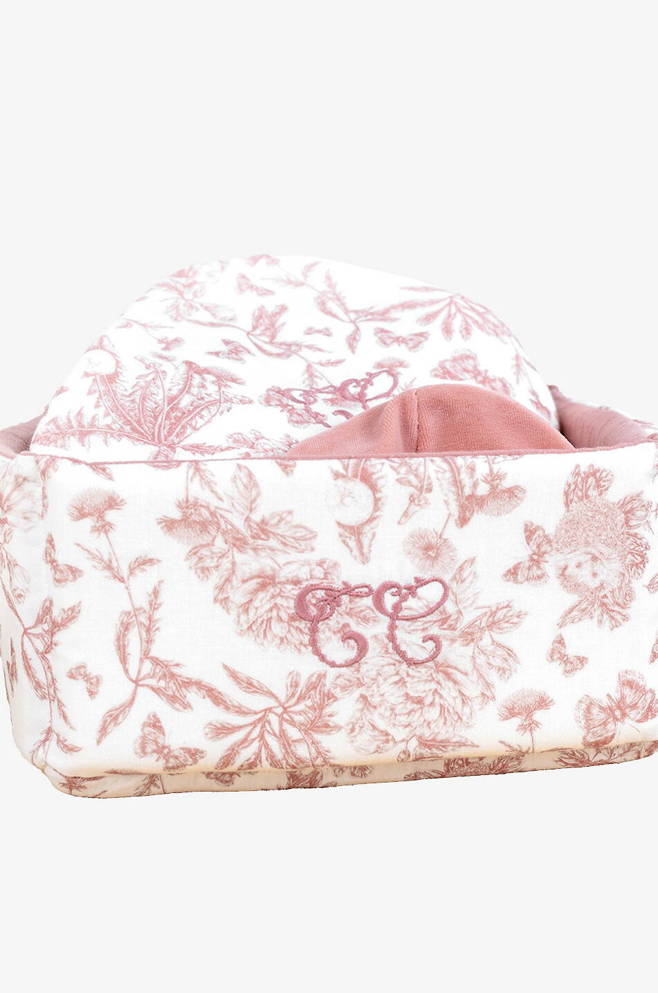 TARTINE ET CHOCOLAT Toile de Jouy cotton basket Baby LIGHT ORANGE 3