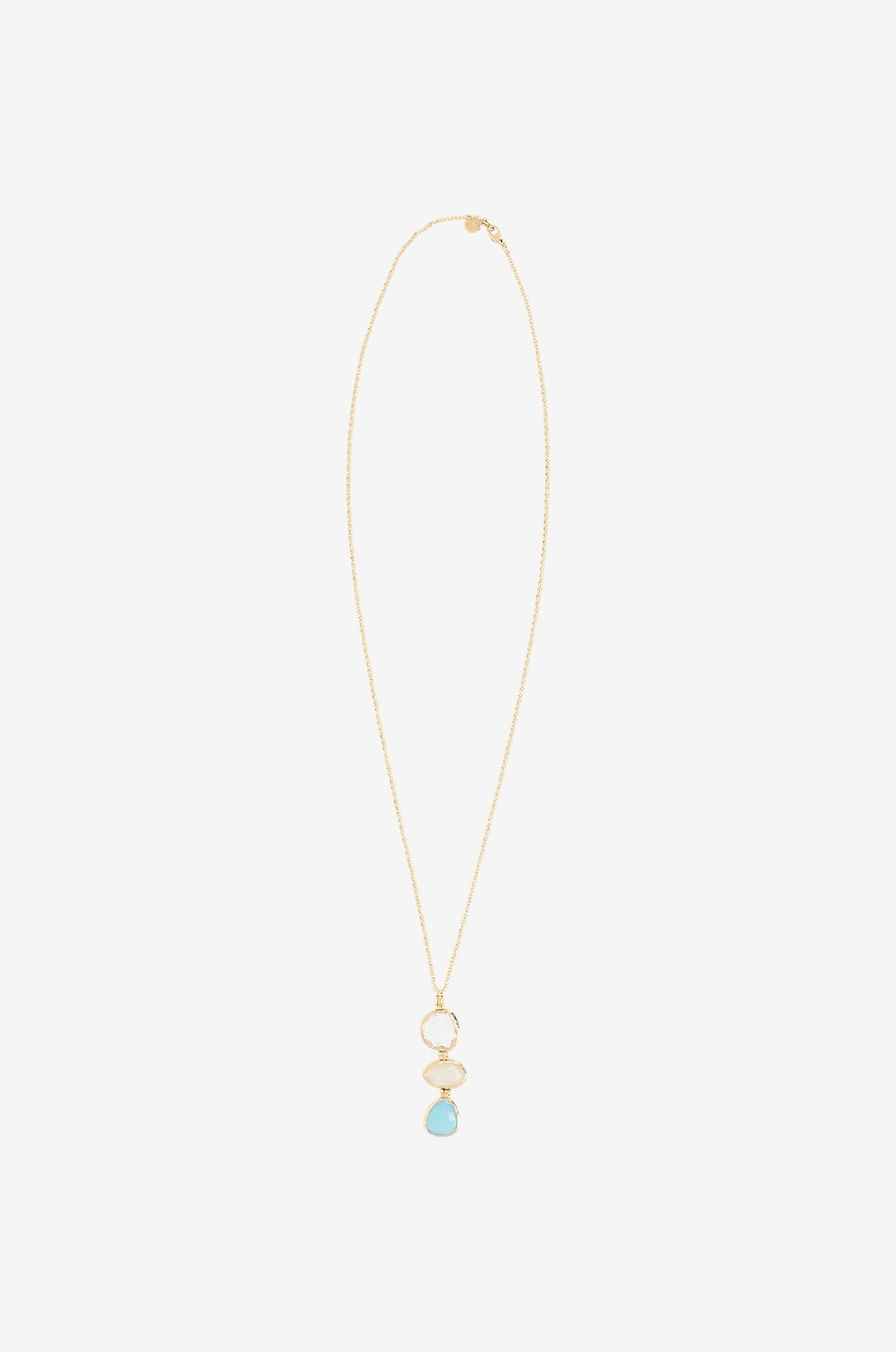 GAS BIJOUX Sautoir orné de trois pierres facettées Sireine Femme DORE 3