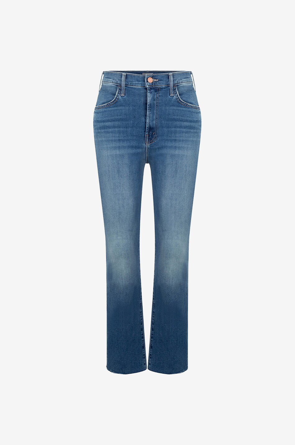 The Hustler Ankle Fray cotton flared jeans