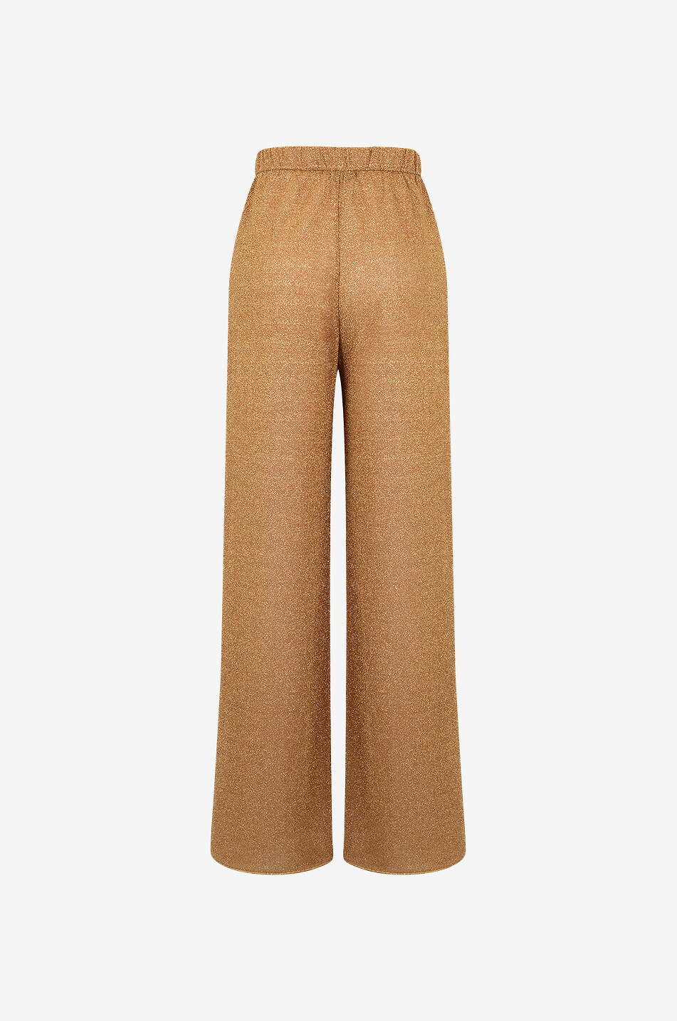 OSEREE Pantalon large en lurex Lumière Femme Beige Foncé 2