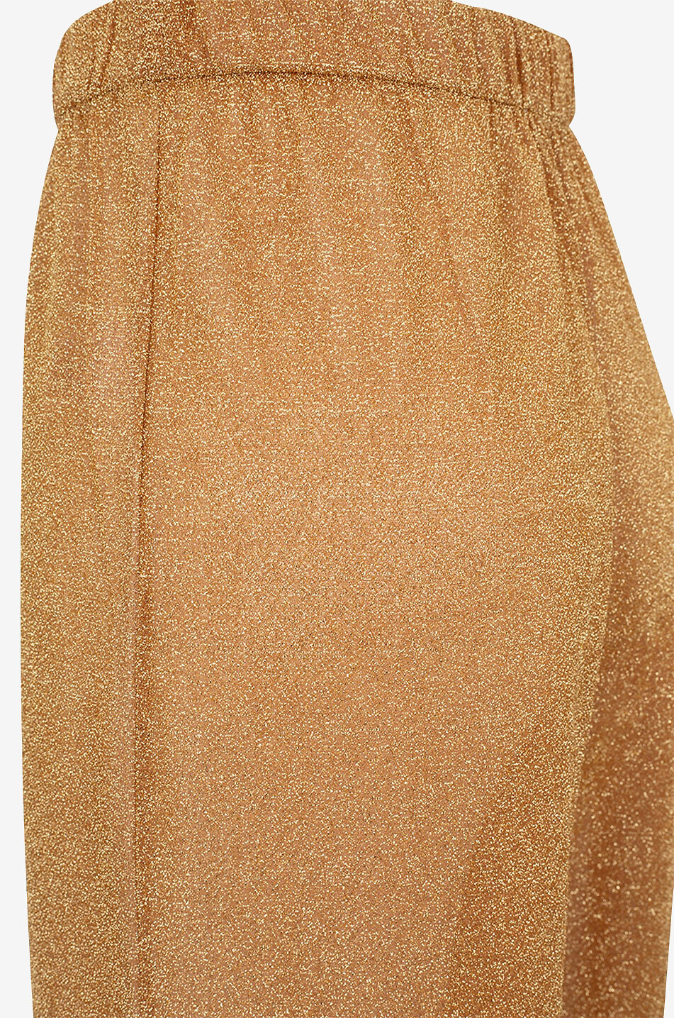 OSEREE Pantalon large en lurex Lumière Femme Beige Foncé 3