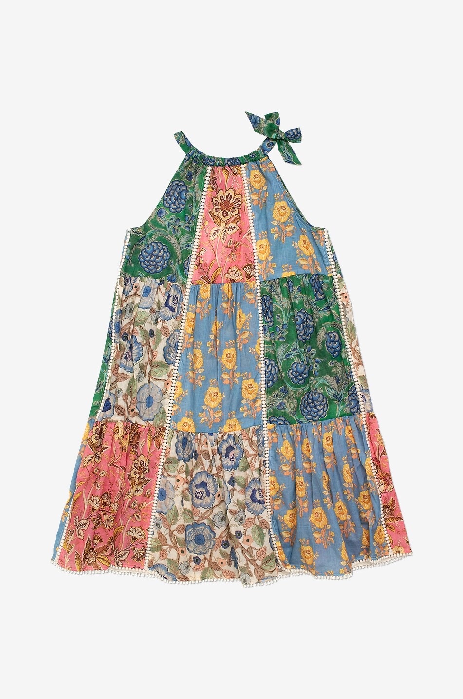 Robe fille en voile de coton motif patchwork Junie Halter