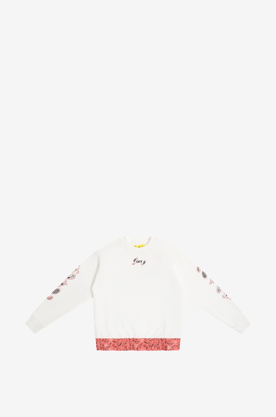 Sweat-shirt bi-matière à col rond fille Bandana Mix