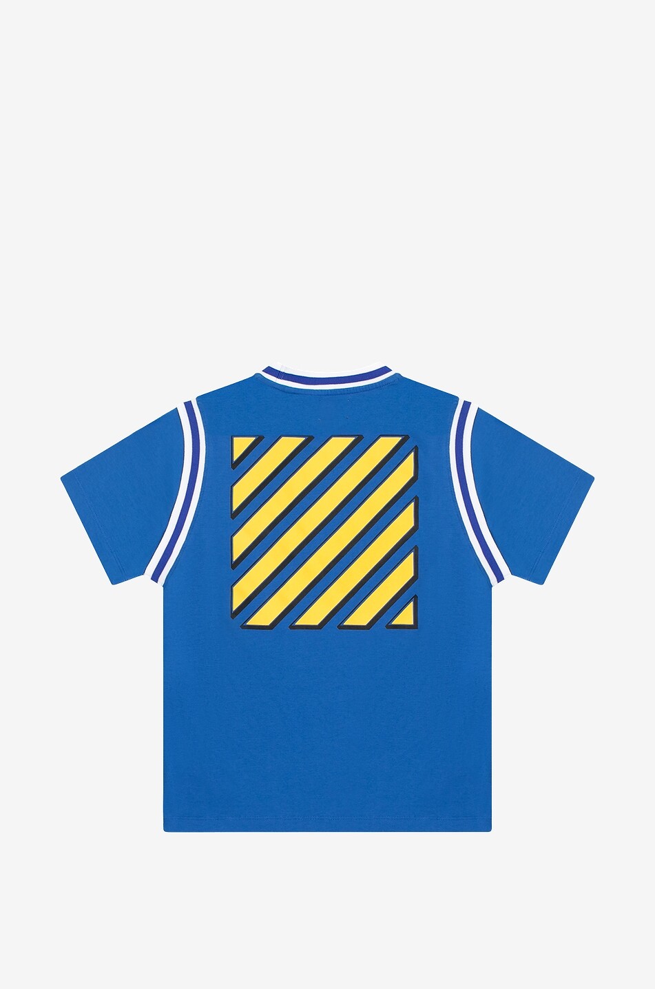 OFF WHITE Jungen-Kurzarm-T-Shirt Baseball Logo Junge BLAU 2