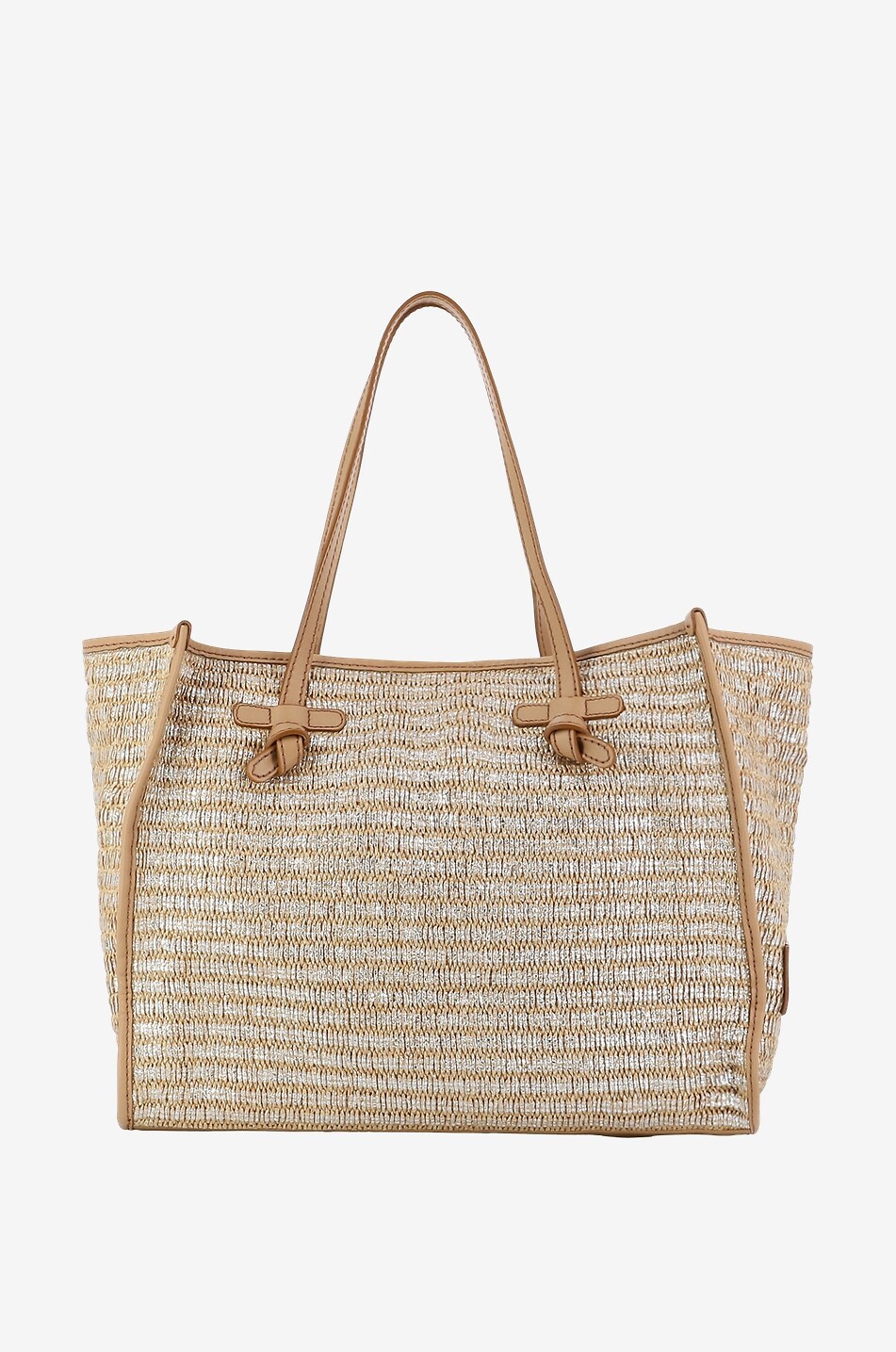 GIANNI CHIARINI Cabas en jute Marcella Femme ARGENT 3