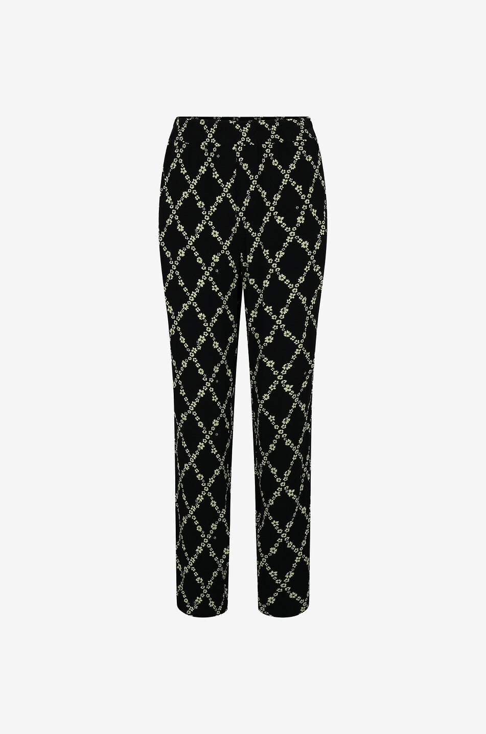 Fliessende Hose aus geblümtem Crêpe Margarita