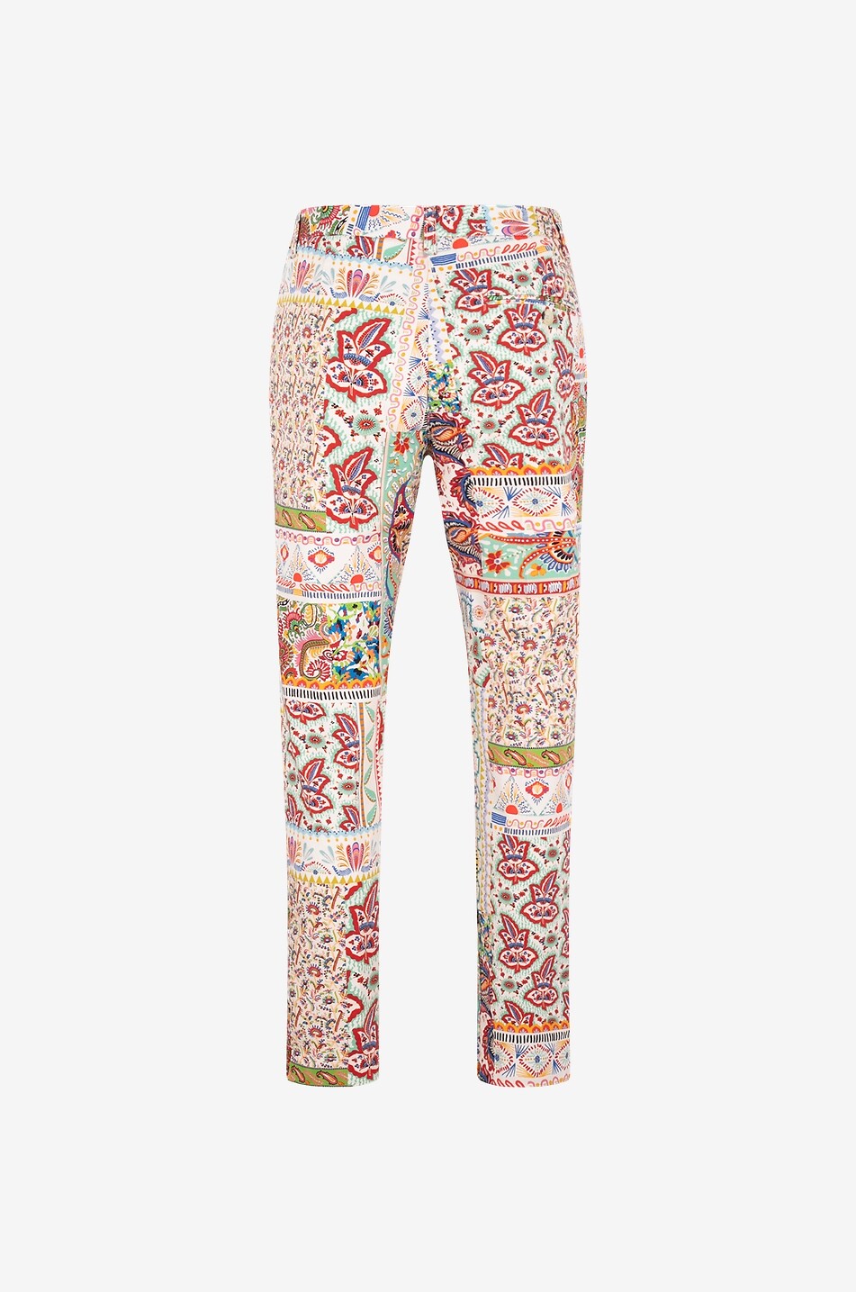 ETRO Pantalon droit en coton imprimé Patchwork Femme MULTICOLORE 2