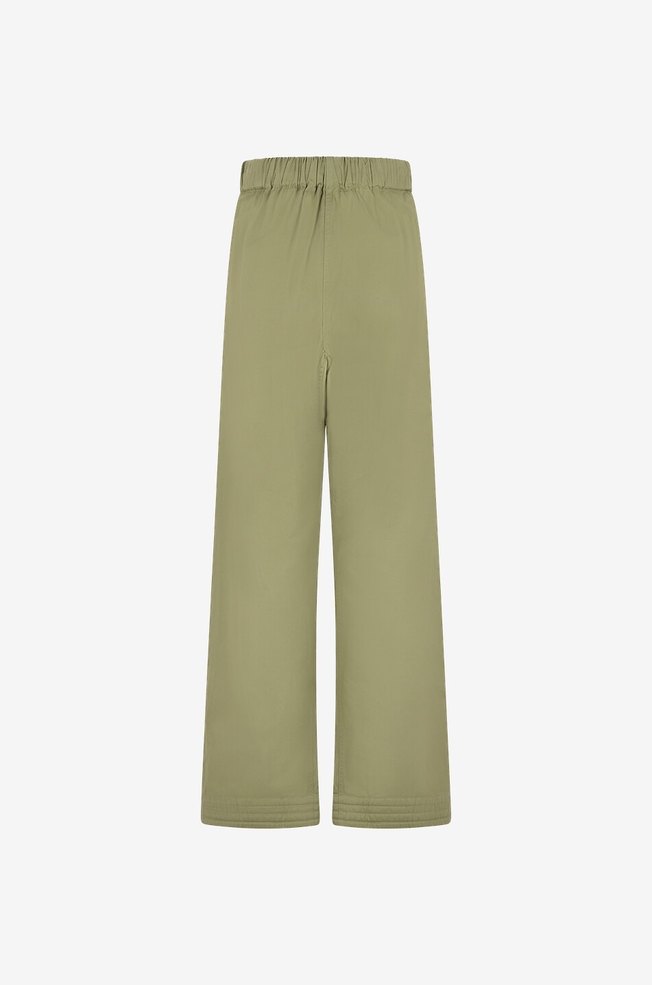 Hose aus Gabardine mit weitem Bein und hohem Bund