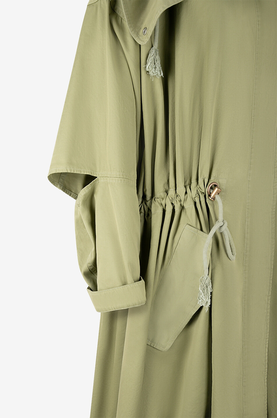 STELLA McCARTNEY Leichter Oversize-Parka aus gewaschener Baumwolle Damen GRÜN 5