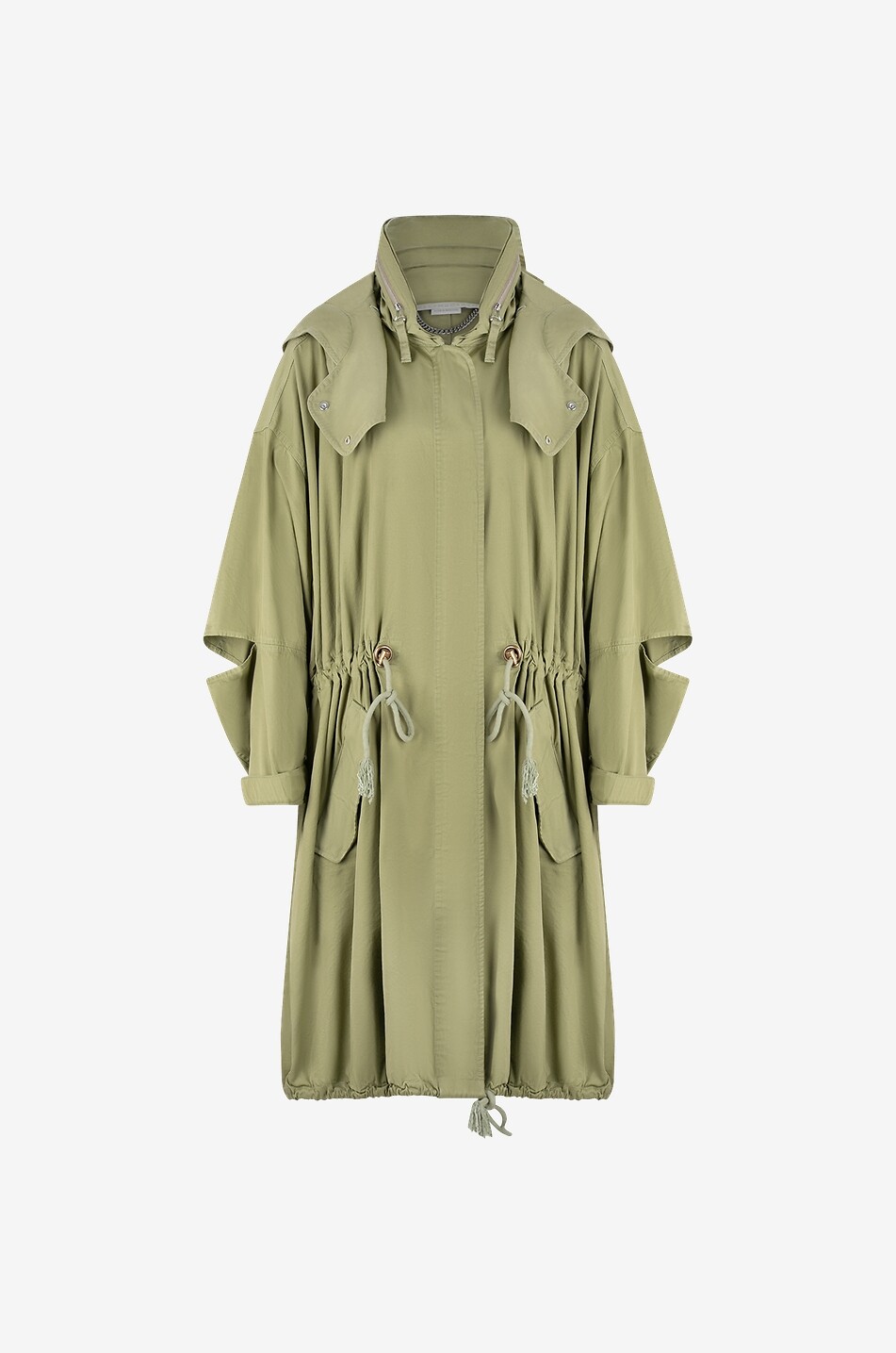 STELLA McCARTNEY Leichter Oversize-Parka aus gewaschener Baumwolle Damen GRÜN 1