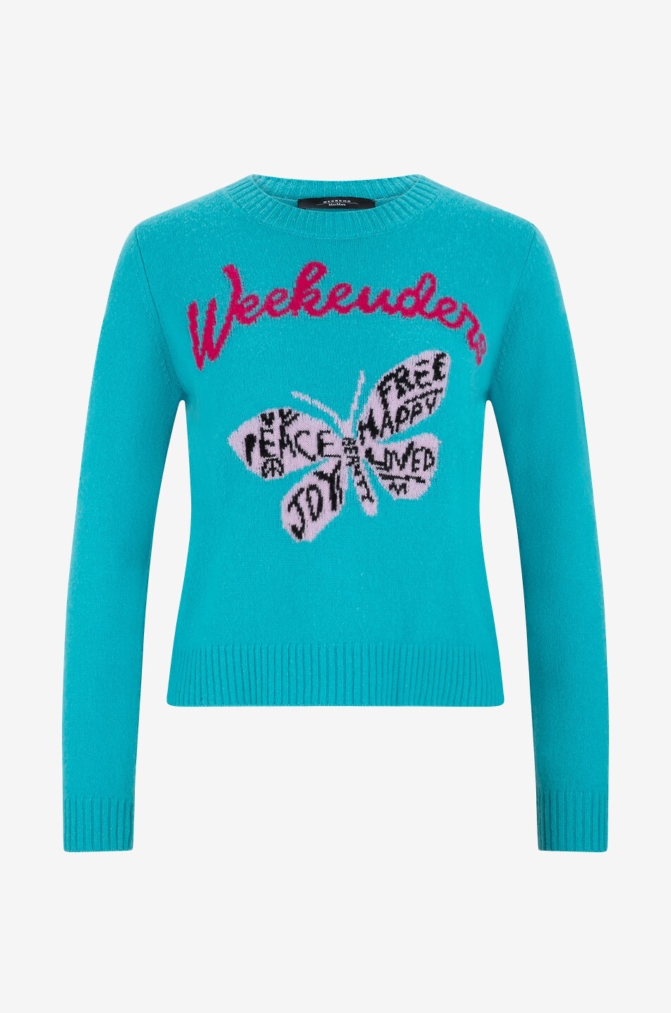 Jacquard-Pullover aus Kaschmir mit Schmetterling Agami