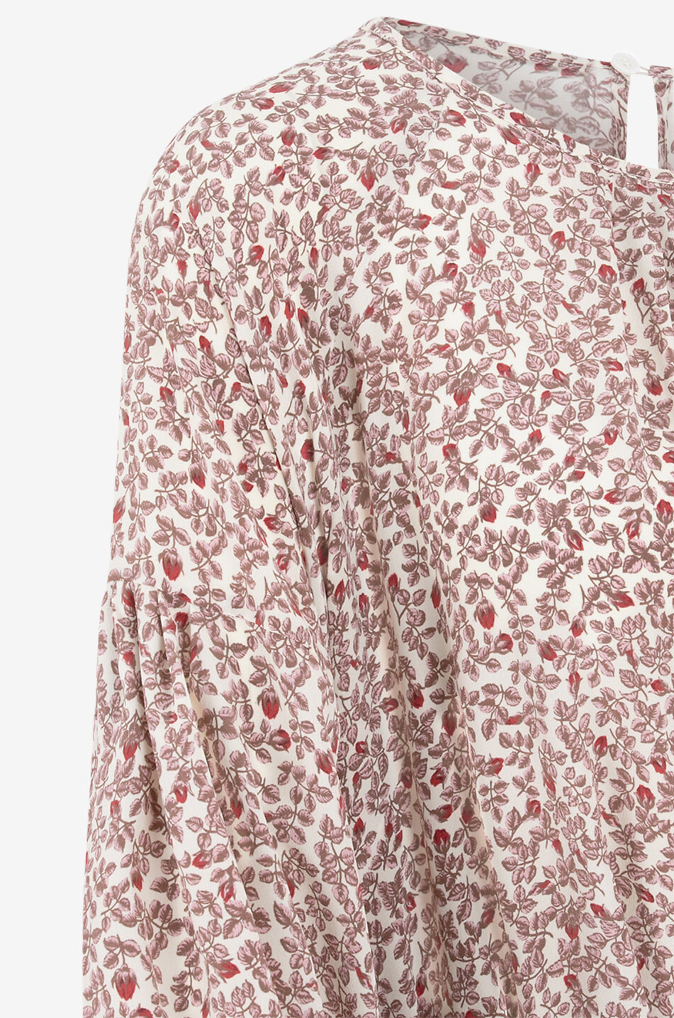 Seiden-Midikleid mit Rosenprint Glenda