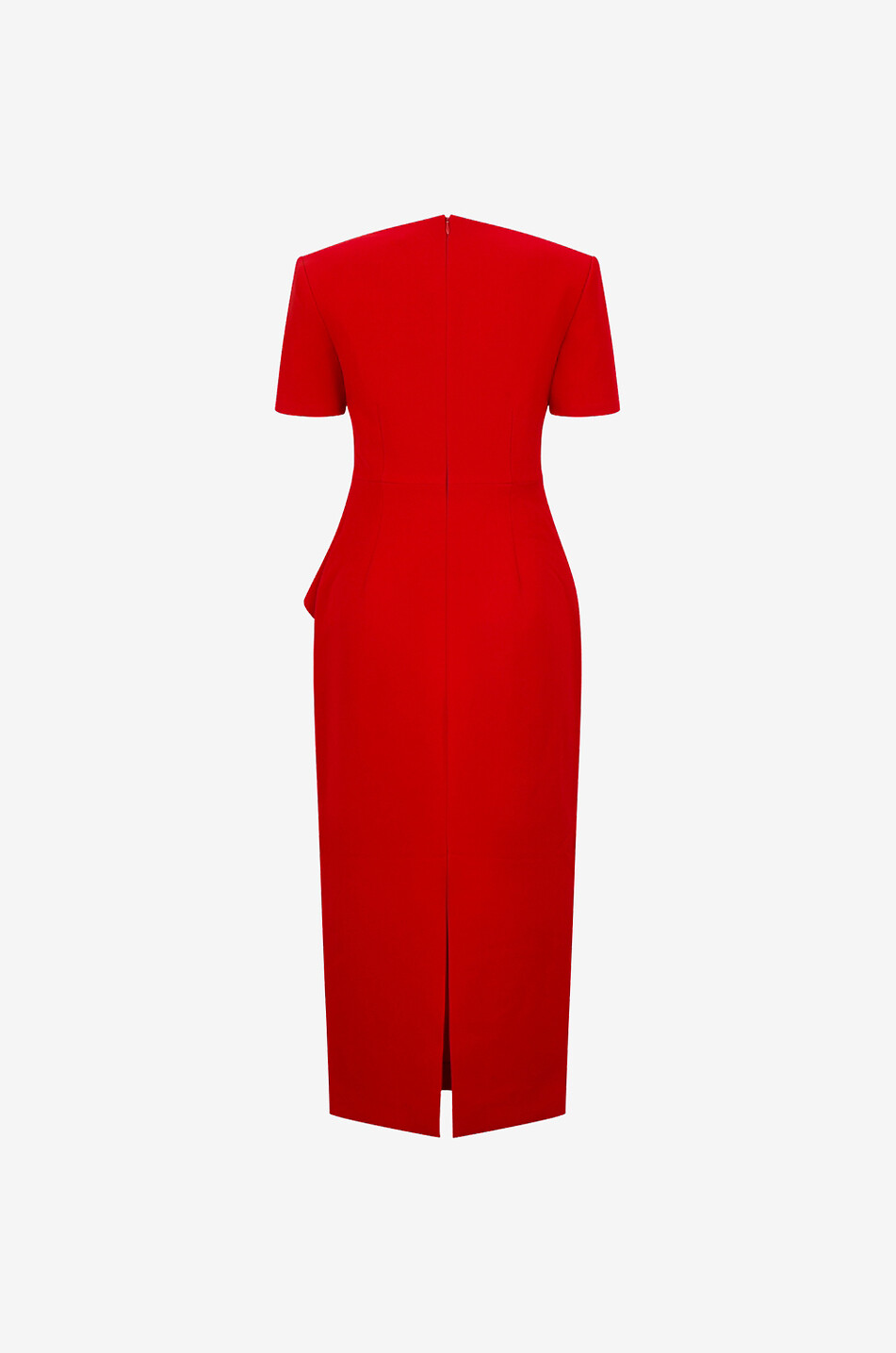Robe midi en crêpe à détails drapés