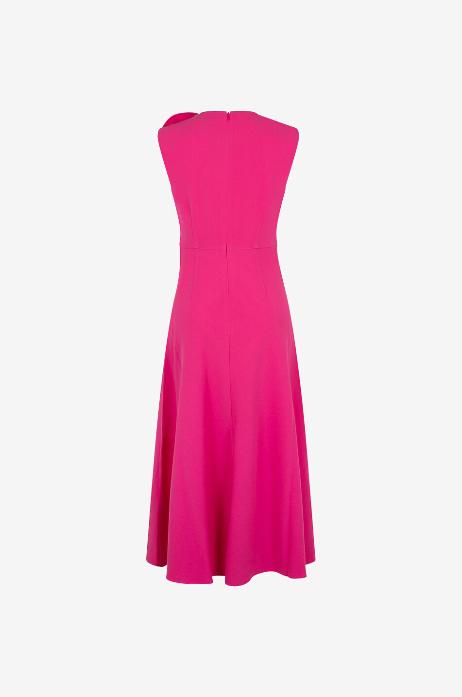 Ärmelloses Midikleid mit drapiertem Detail