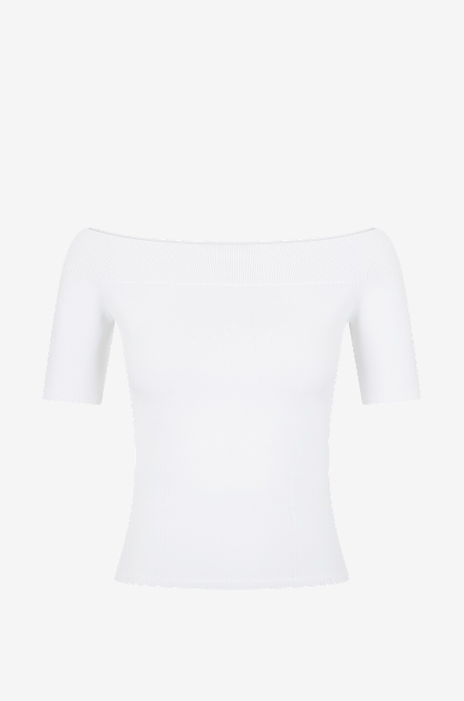 ALEXANDER McQUEEN Off-shoulder knit top Women WHITE 1