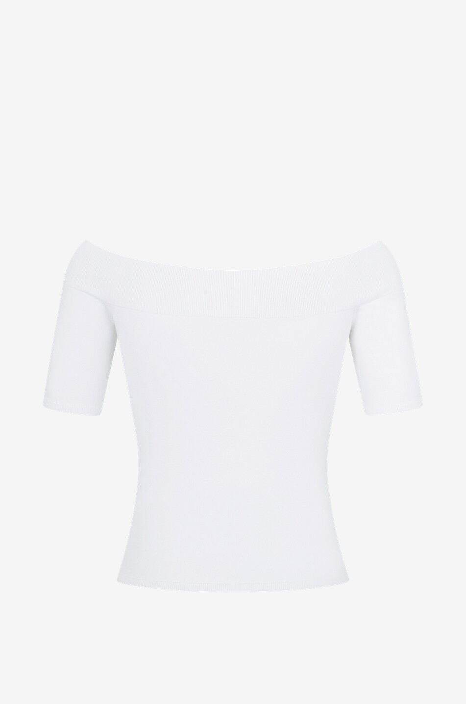 ALEXANDER McQUEEN Off-shoulder knit top Women WHITE 2