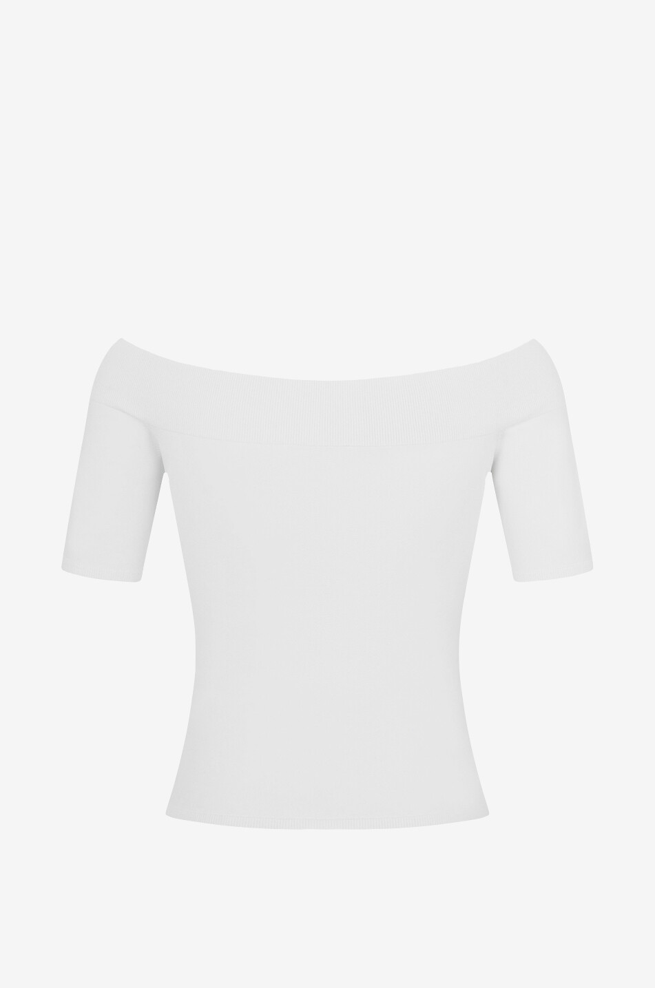 ALEXANDER McQUEEN Off-shoulder knit top Women WHITE 2