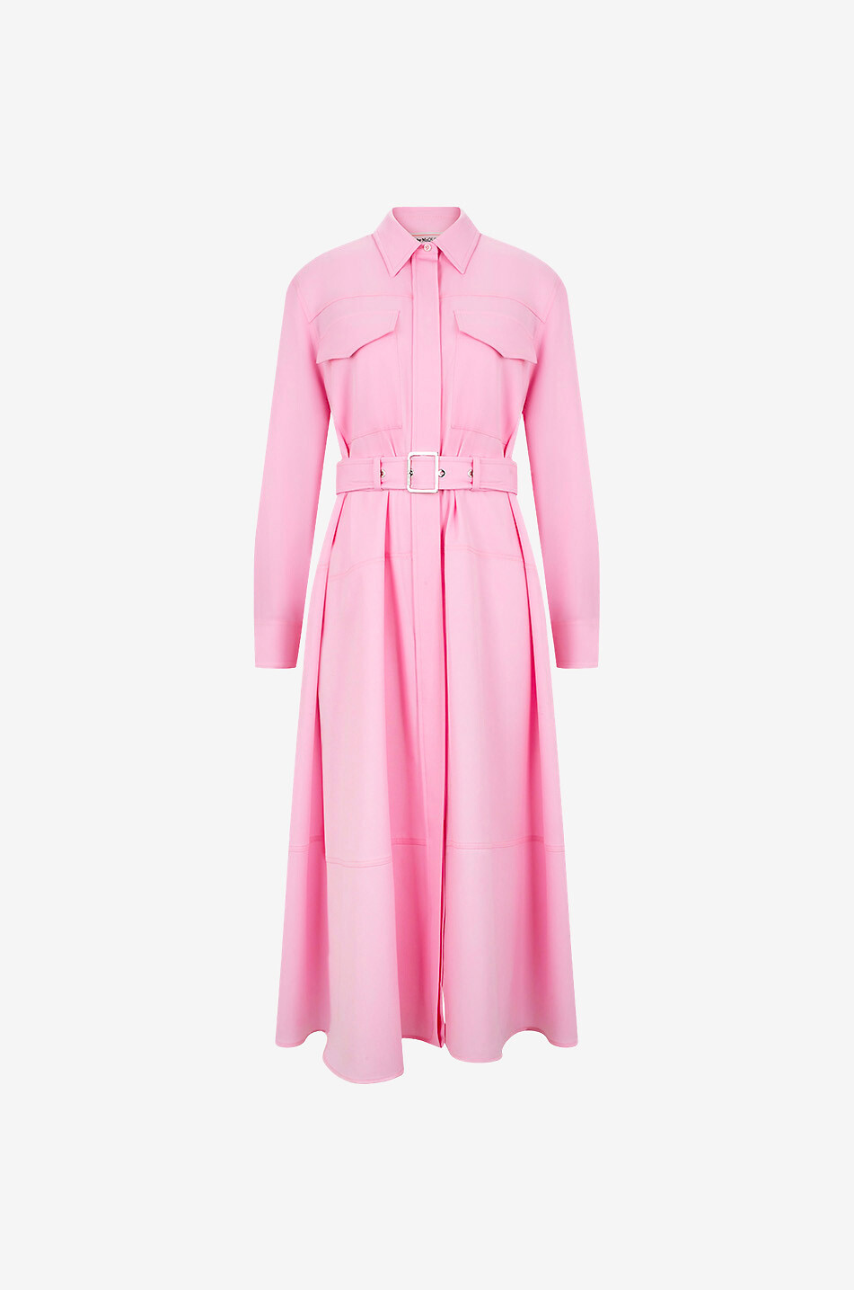 ALEXANDER McQUEEN Robe chemise en laine Day Dress Femme ROSE CLAIR 1