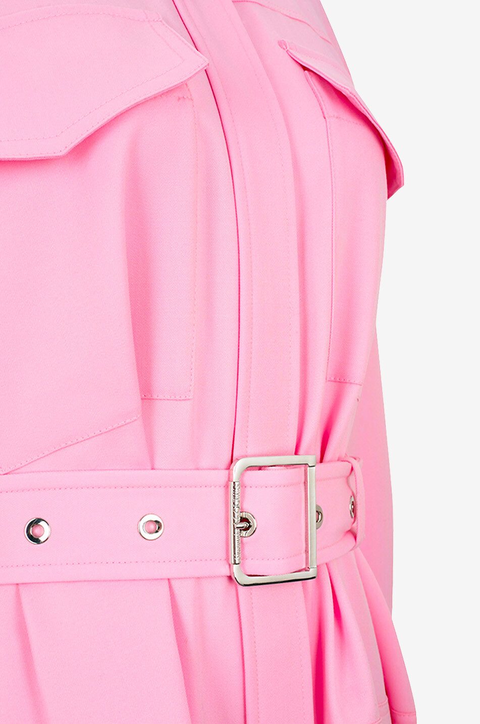 ALEXANDER McQUEEN Robe chemise en laine Day Dress Femme ROSE CLAIR 3