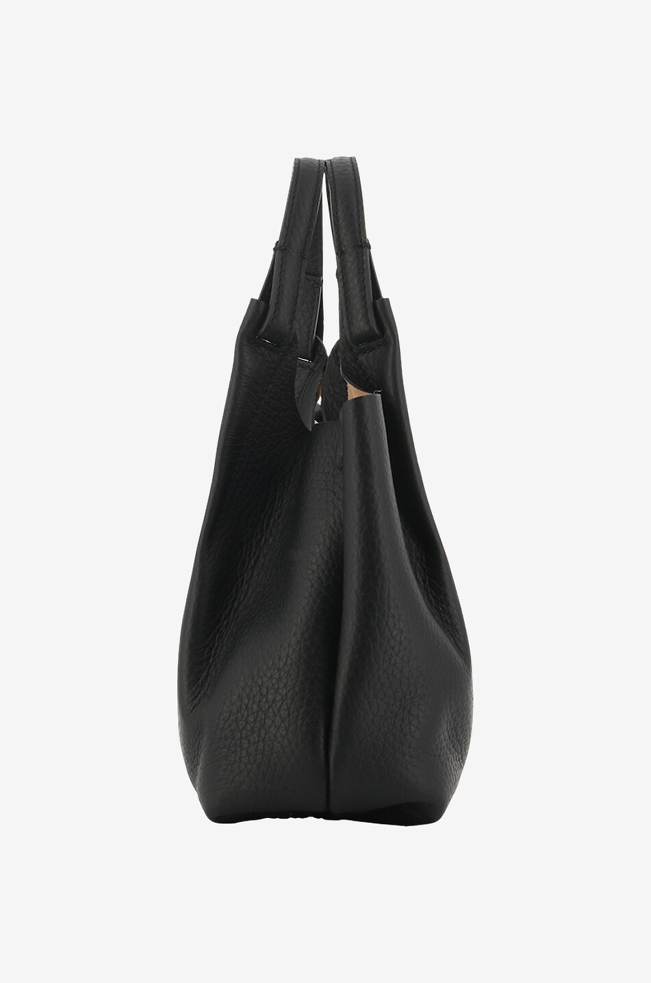 GIANNI CHIARINI Handtasche aus genarbtem Leder Dua Damen SCHWARZ 4