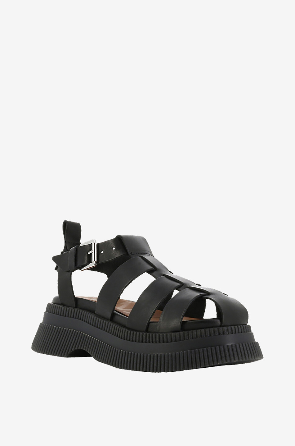 Plateausandalen aus Leder