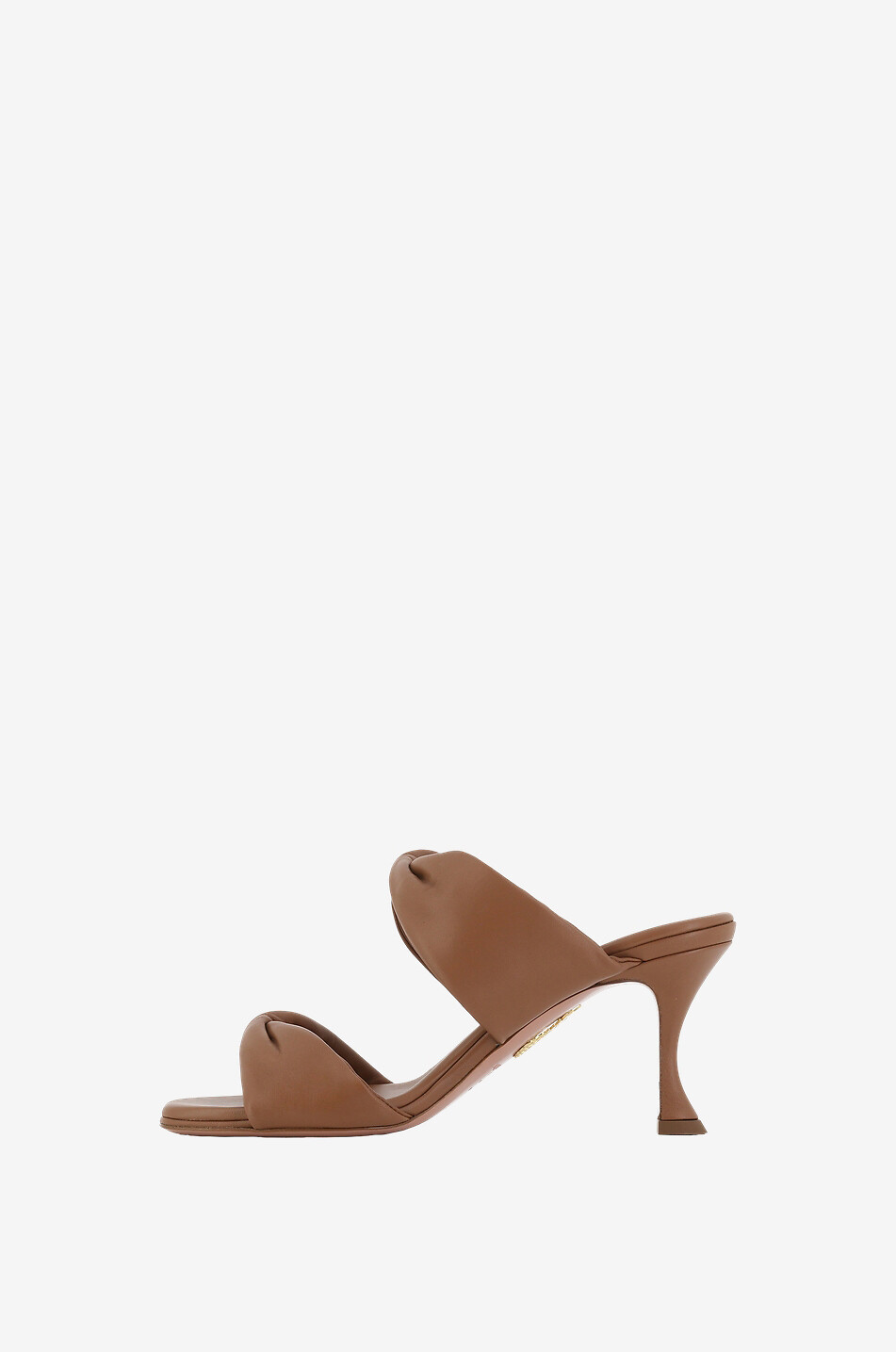 AQUAZZURA Absatz-Pantoletten aus Nappaleder Twist 75 Damen BRAUN 3