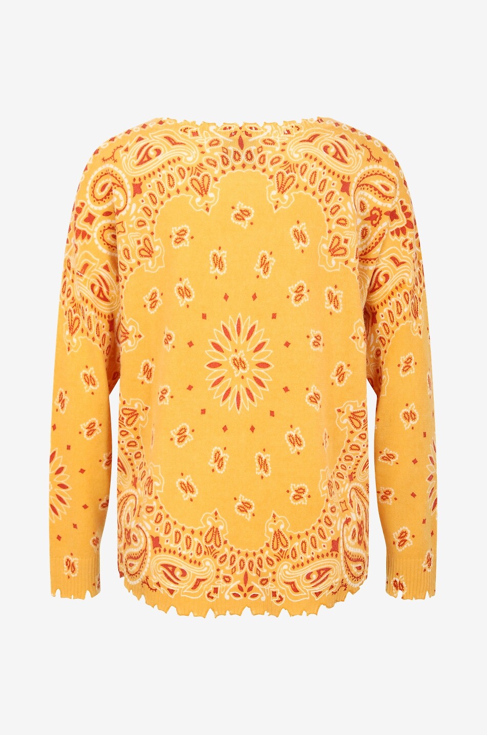 KUJTEN Pullover mit Rundhalsausschnitt aus Kaschmir Mela Bandana Bico Damen ORANGE 2
