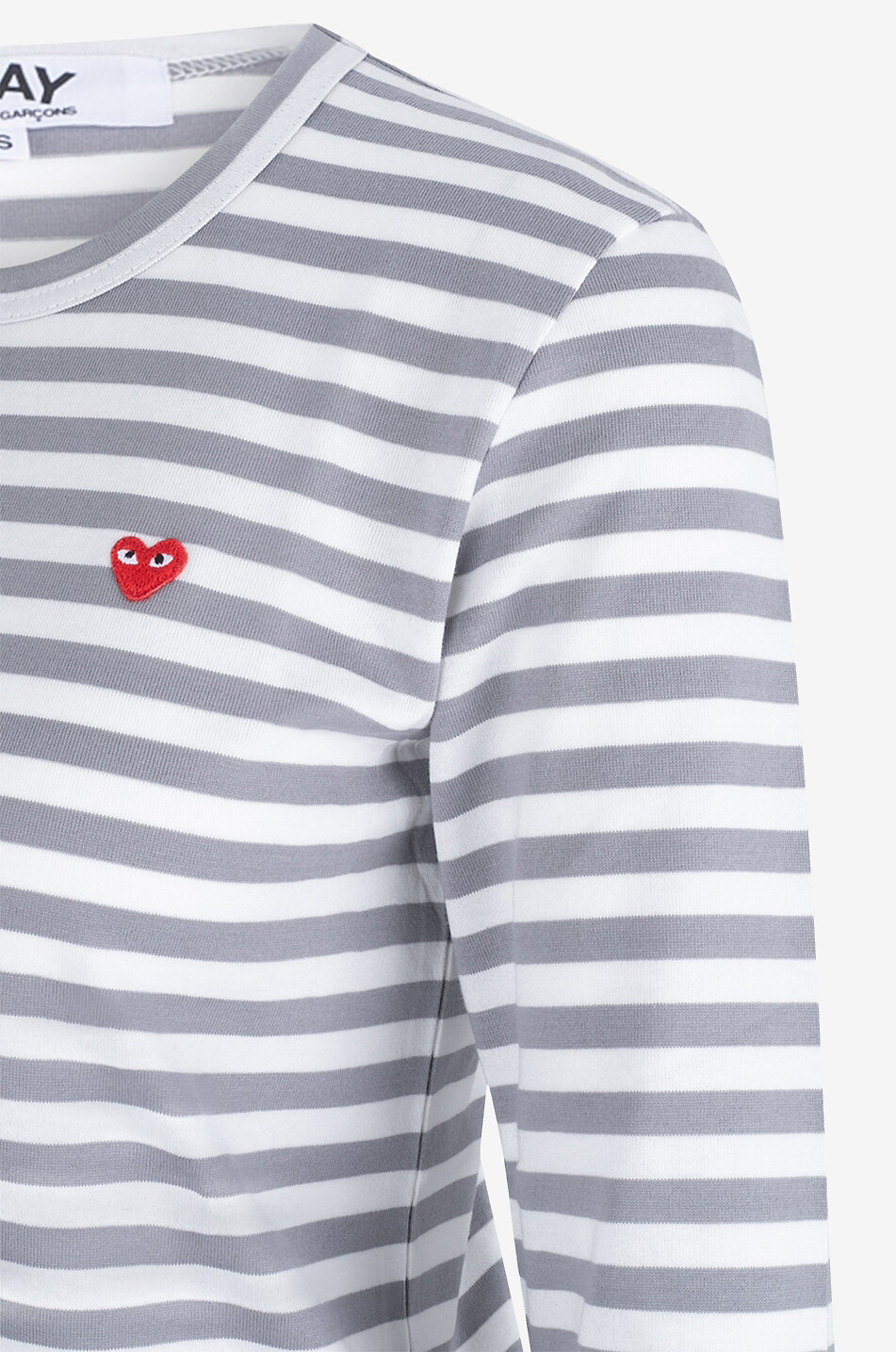 T shirt raye a manches longues Micro Red Heart COMME DES GARCONS PLAY Bongenie