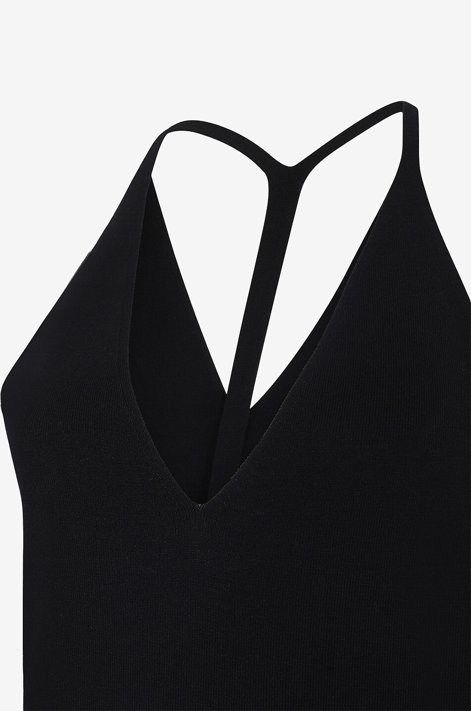 Y-Back rib knit strappy top