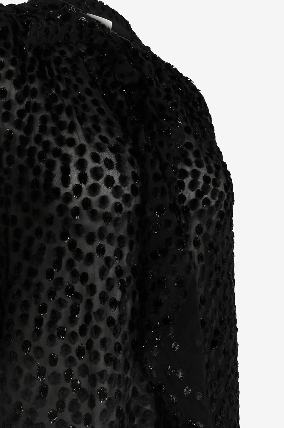 ISABEL MARANT Utah glittering fil coupé chiffon blouse Women BLACK 3
