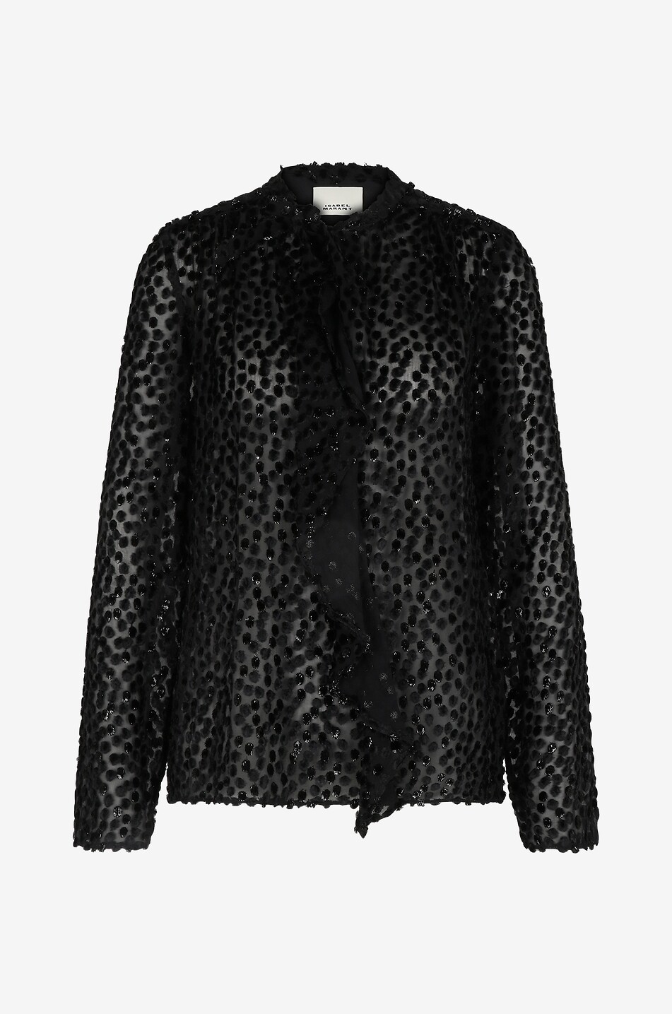 ISABEL MARANT Musselinebluse mit glitzerndem Fil Coupé Utah Damen SCHWARZ 1