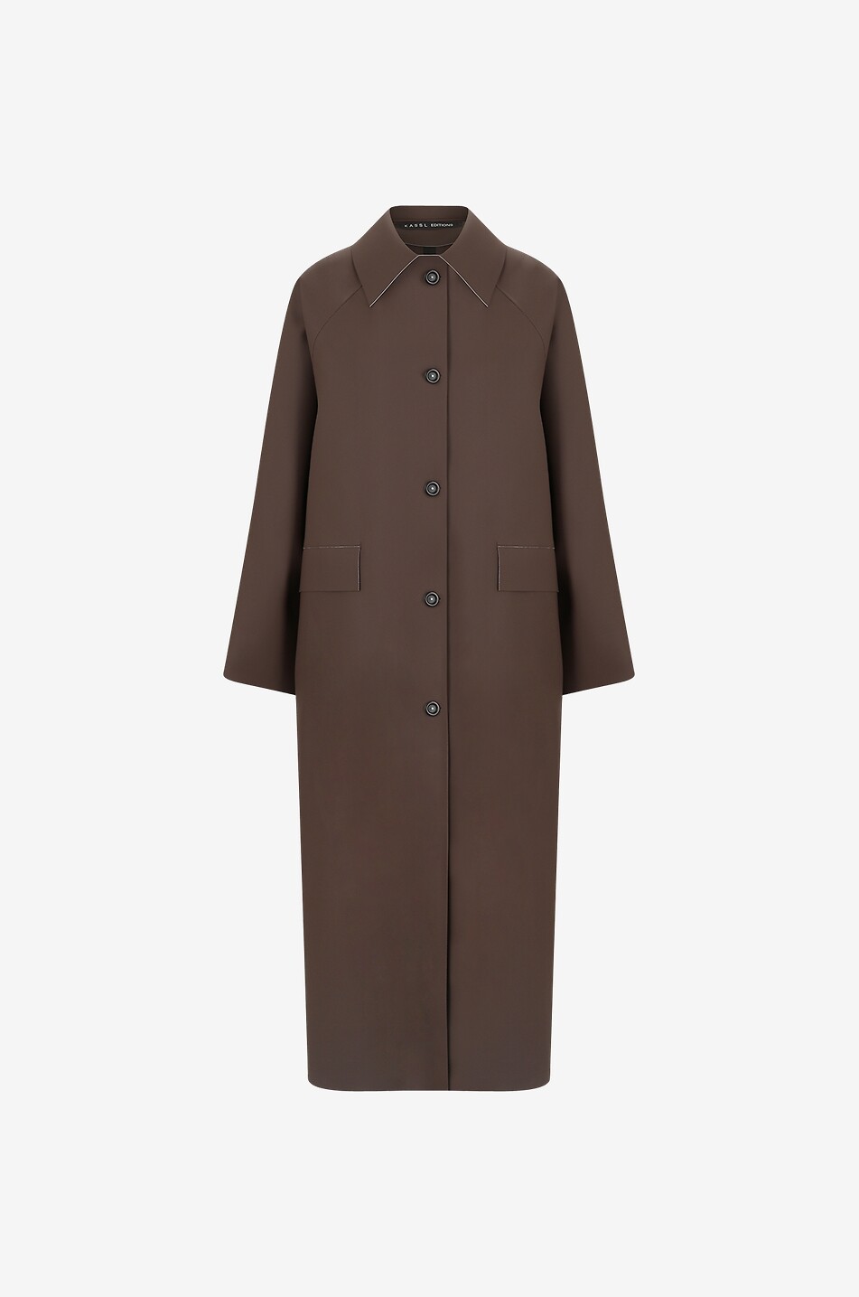 KASSL EDITIONS Regenmantel Original Long Rubber Damen BRAUN 1