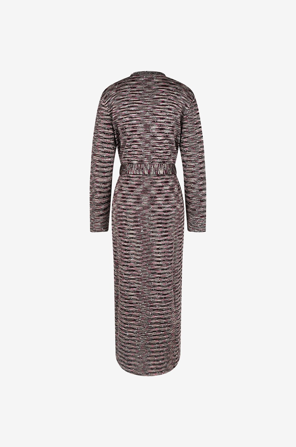MISSONI Sequin embroidered patterned knit coat Women BLACK 2