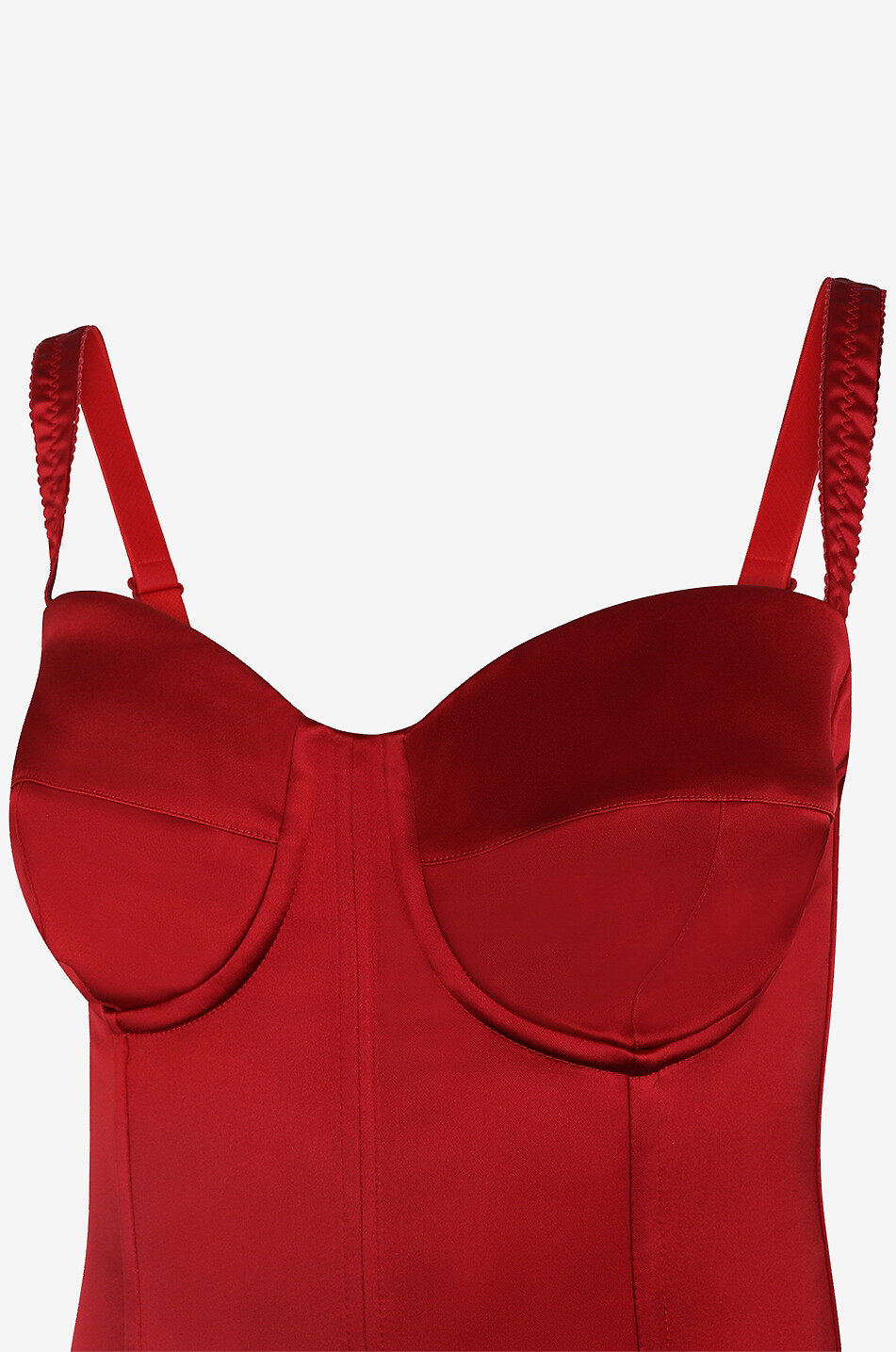 Robe bustier midi esprit corset en satin