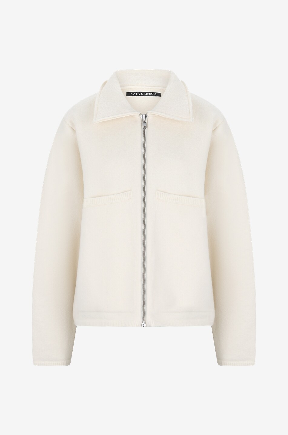 Veste courte en laine bouillie à col chemise Balloon Jacket