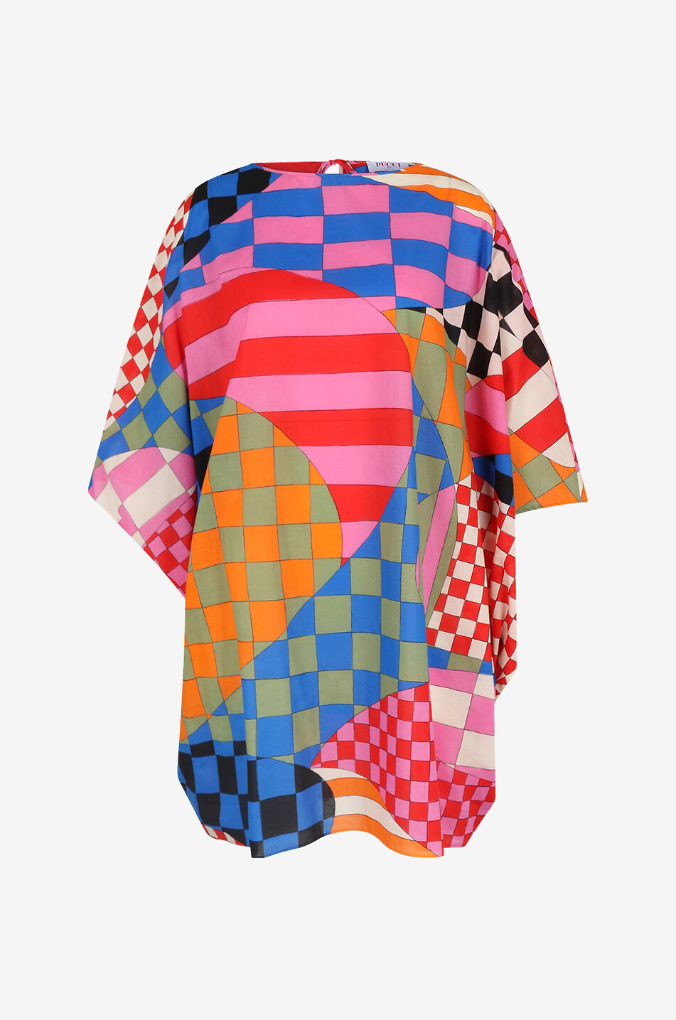 PUCCI Giardino printed short cotton caftan Women MULTI COLOURED 1