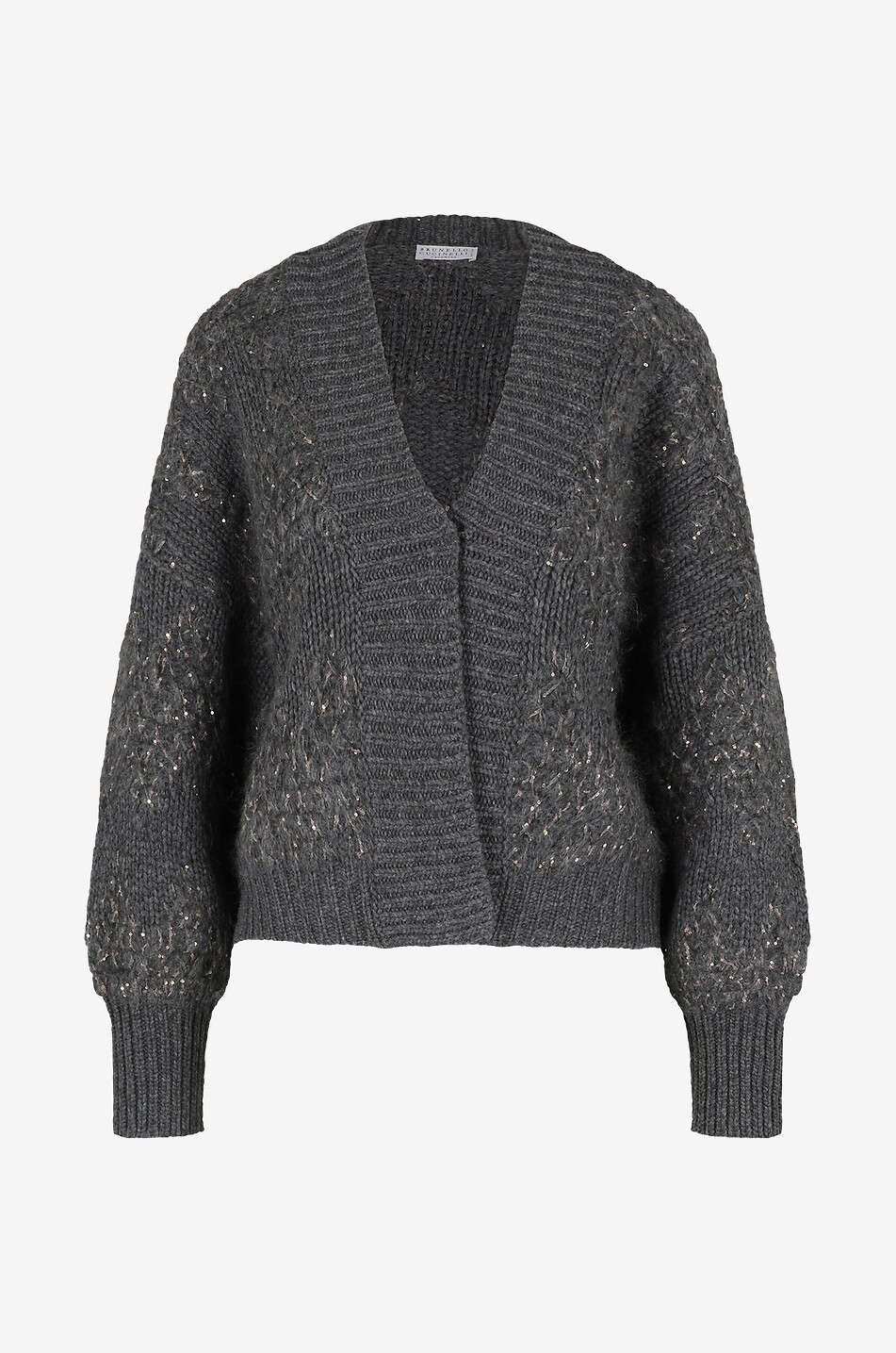 Dazzling Stripes cotton V-neck cardigan - BRUNELLO CUCINELLI