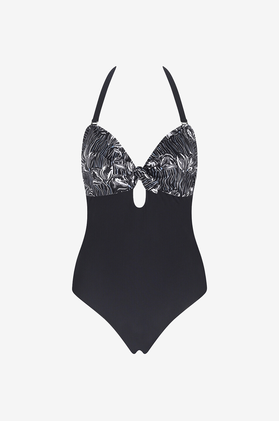 Fiori di Loto halterneck swimsuit