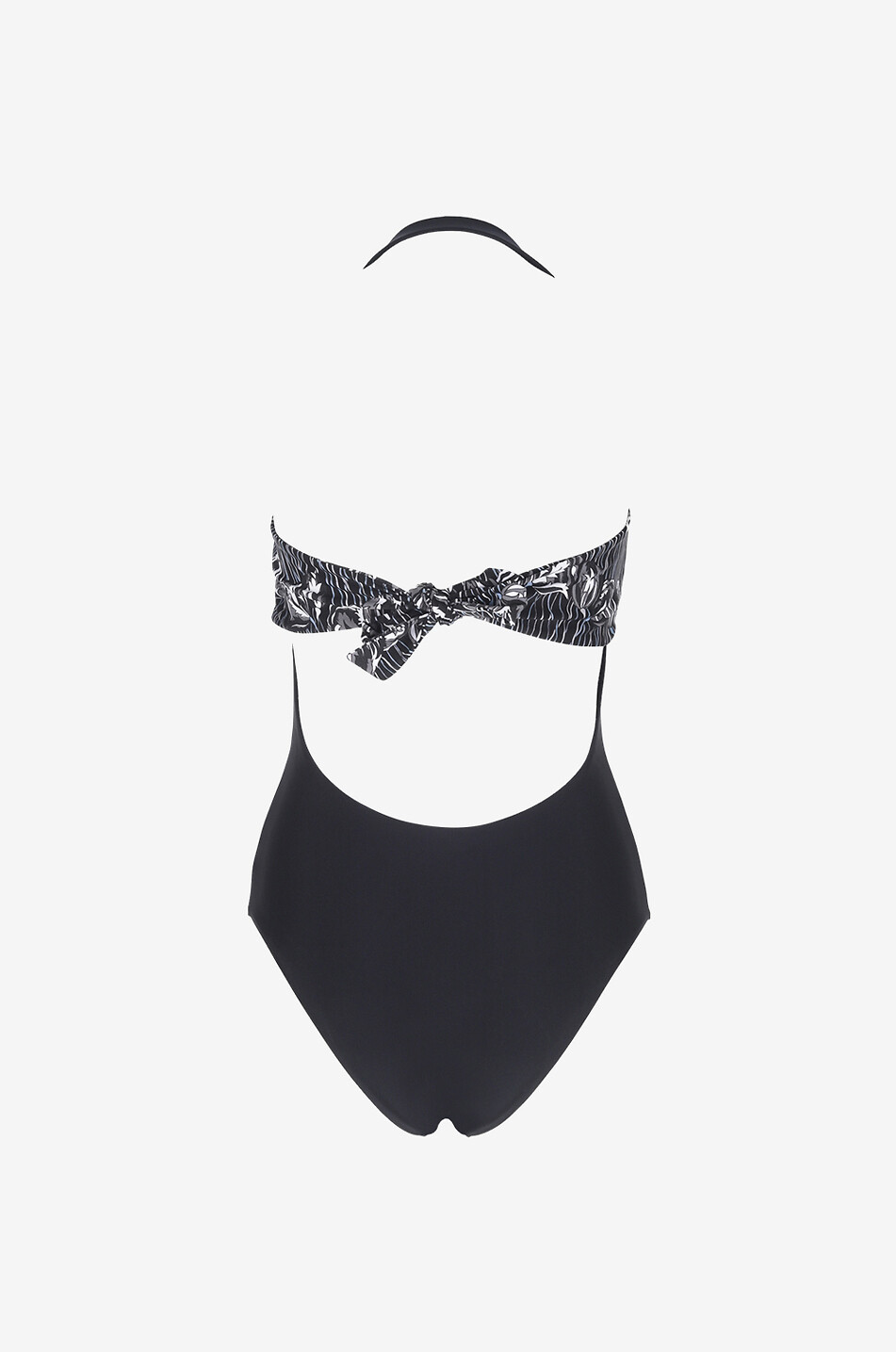 PUCCI Fiori di Loto halterneck swimsuit Women BLACK 2